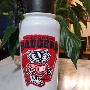 Wisconsin Badgers Bucky Badger 32oz Hydro Handle Bottle Tumbler 💜sale